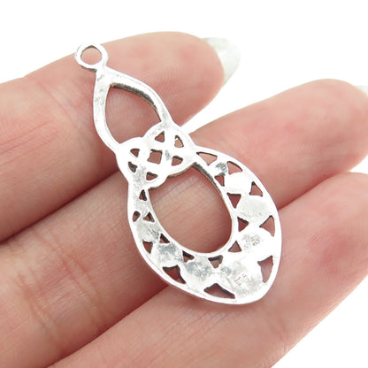 925 Sterling Silver Vintage Celtic Love Knot Spiral Pendant