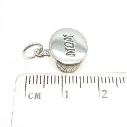 925 Sterling Silver Vintage "Mom" Tag Pendant