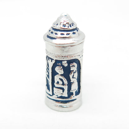 CROWN SILVER 925 Sterling Silver Antique Enamel Proposal Beer Stein Pendant