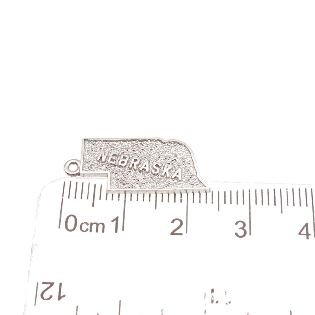 Rembrandt RQC 925 Sterling Silver Vintage Nebraska State Map Charm Pendant