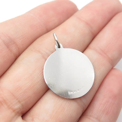 GRIFFITH & SONS 925 Sterling Silver Vintage "Mother" Round Medal Pendant