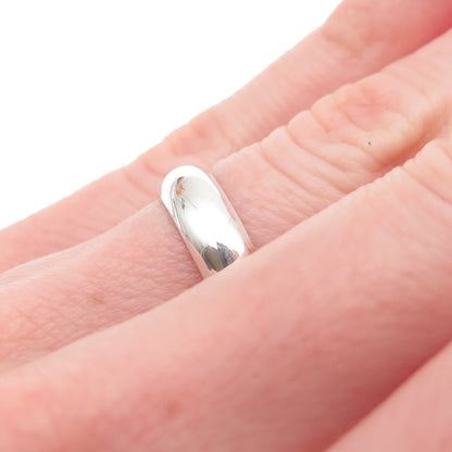 925 Sterling Silver Vintage Classic Wedding Band Ring Size 6.25