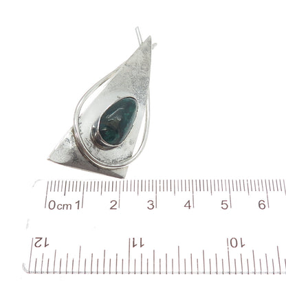 925 Sterling Silver Vintage BAR Israel Real Eilat Modernist Pin Brooch / Pendant