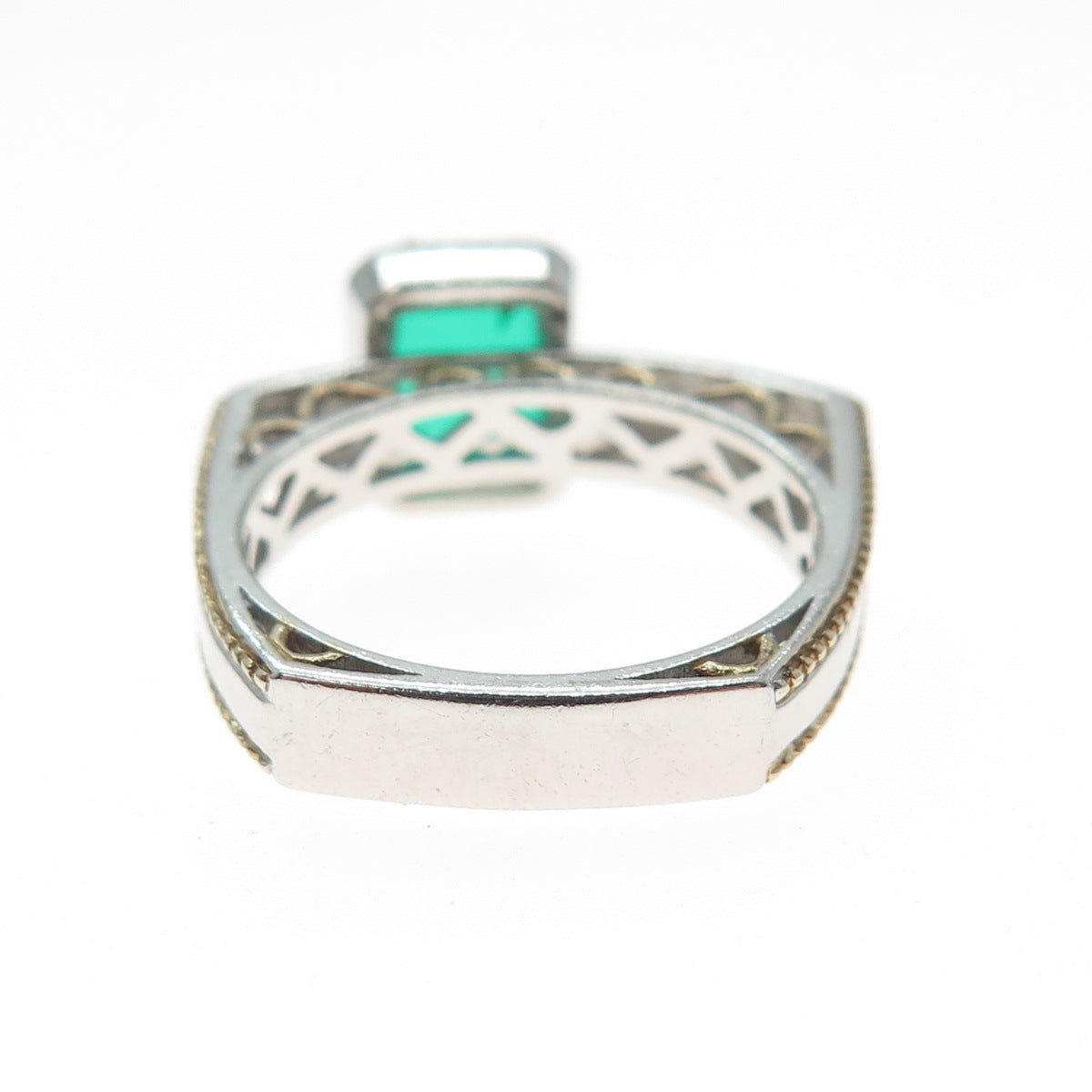 MICHAEL VALITUTTI Gems En Vogue Sterling Chrome Diopside Sapphire Ring Size 6.25