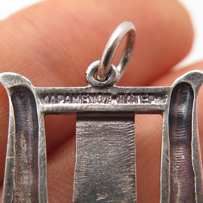 925 Sterling Silver Vintage Modernist Pendant