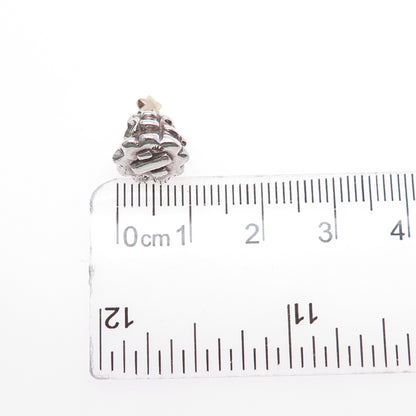 PANDORA 925 Sterling Silver & Gold Christmas Tree Slide Bead Charm