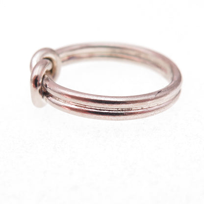 Charles Winston 925 Sterling Silver Vintage Love Knot Oxidized Ring Size 6.75