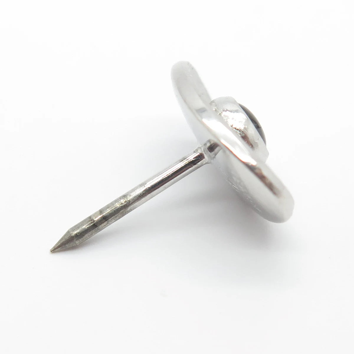 925 Sterling Silver Vintage Real Mother-of-Pearl Textured Tie Clip