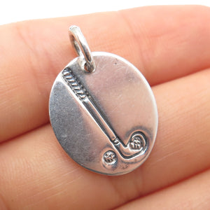 BRIGHTON 925 Sterling Silver Vintage Golf Club Oxidized Charm Pendant
