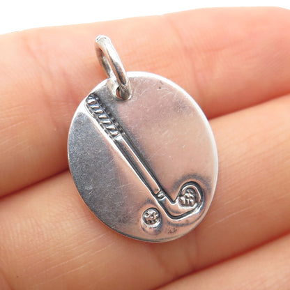 BRIGHTON 925 Sterling Silver Vintage Golf Club Oxidized Charm Pendant