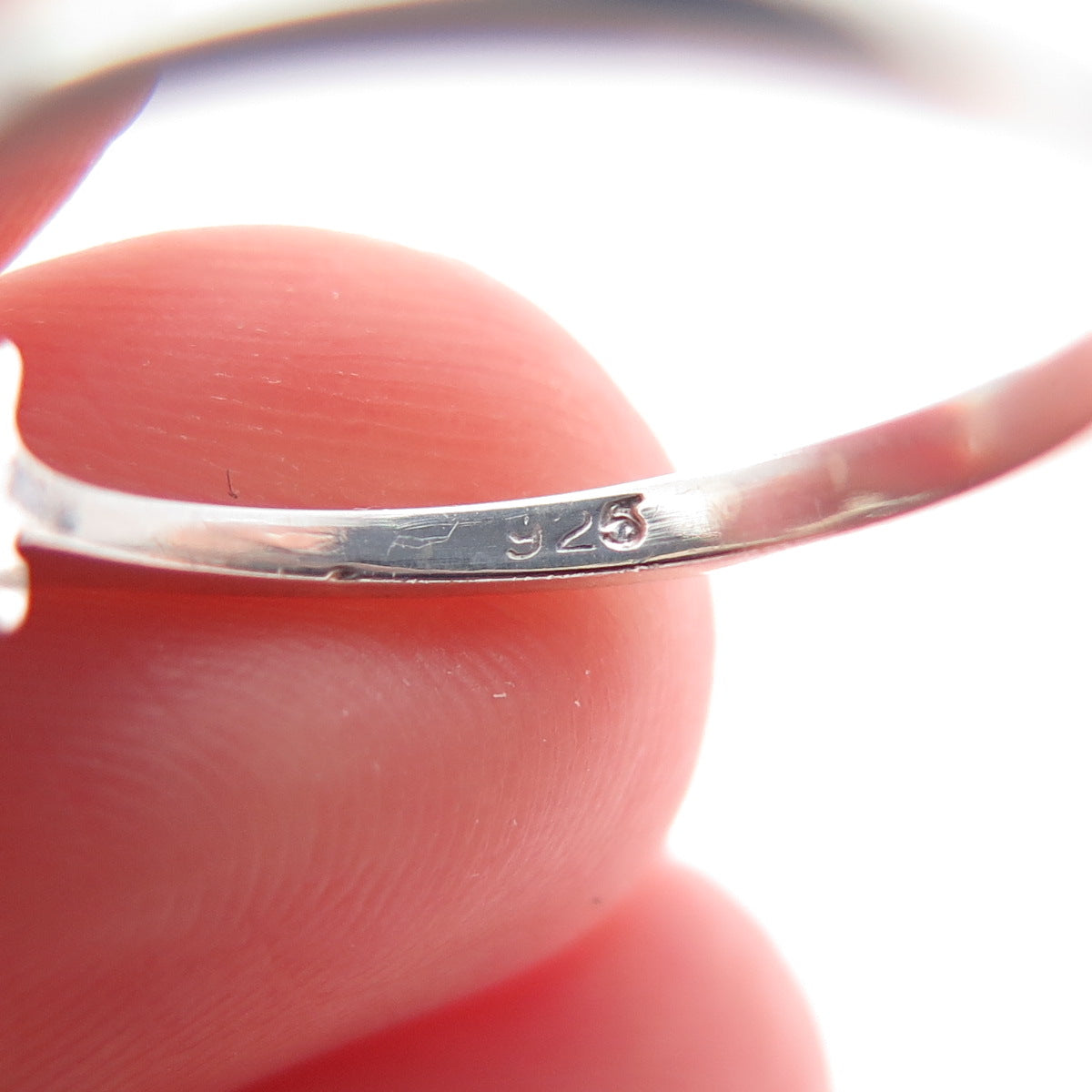 925 Sterling Silver Round-Cut C Z Engagement Ring Size 6
