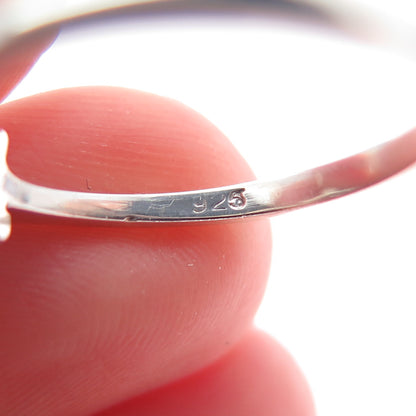 925 Sterling Silver Round-Cut C Z Engagement Ring Size 6