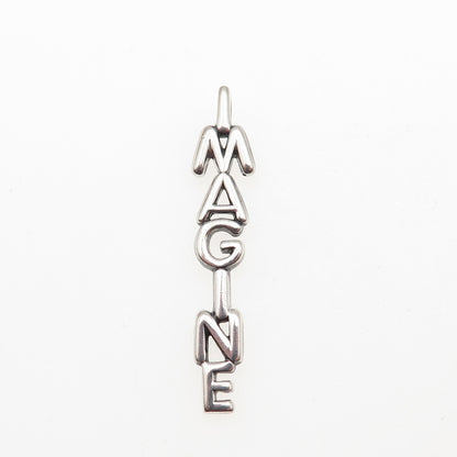 925 Sterling Silver Vintage John Lennon Imagine Charm Pendant