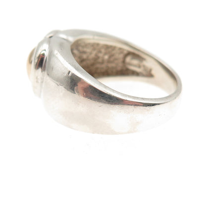 Ross Simons 925 Sterling Silver 14K Gold Vintage Heart Oxidized Ring Size 7