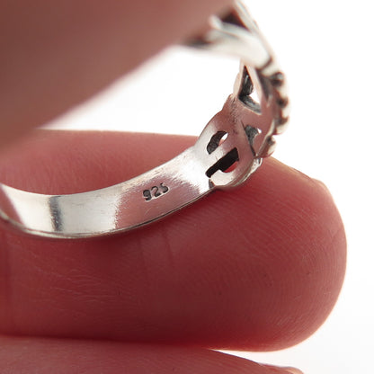 925 Sterling Silver Vintage Love Oxidized Ring Size 6