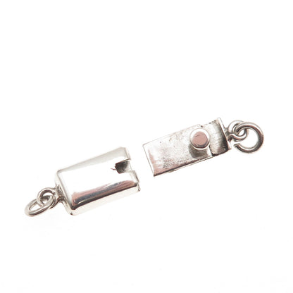925 Sterling Silver Vintage Mexico Bracelet / Necklace Box Lock Clasp