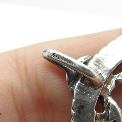 925 Sterling Silver Antique Art Deco Dancing Couple Storyteller Pendant