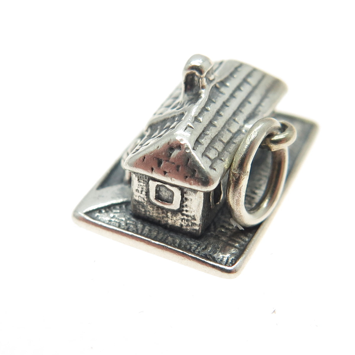 925 Sterling Silver Vintage Old House Charm Pendant