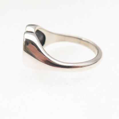 Pandora 925 Sterling Silver Round-Cut C Z Heart Signet Ring Size 6