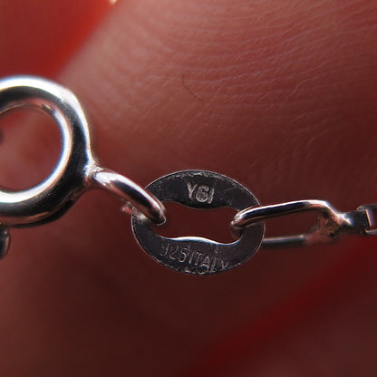 925 Sterling Silver Italy Box Chain Necklace 18"