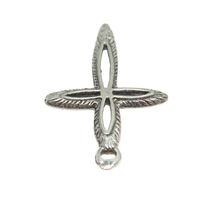 925 Sterling Silver Vintage Cross Religious Pendant