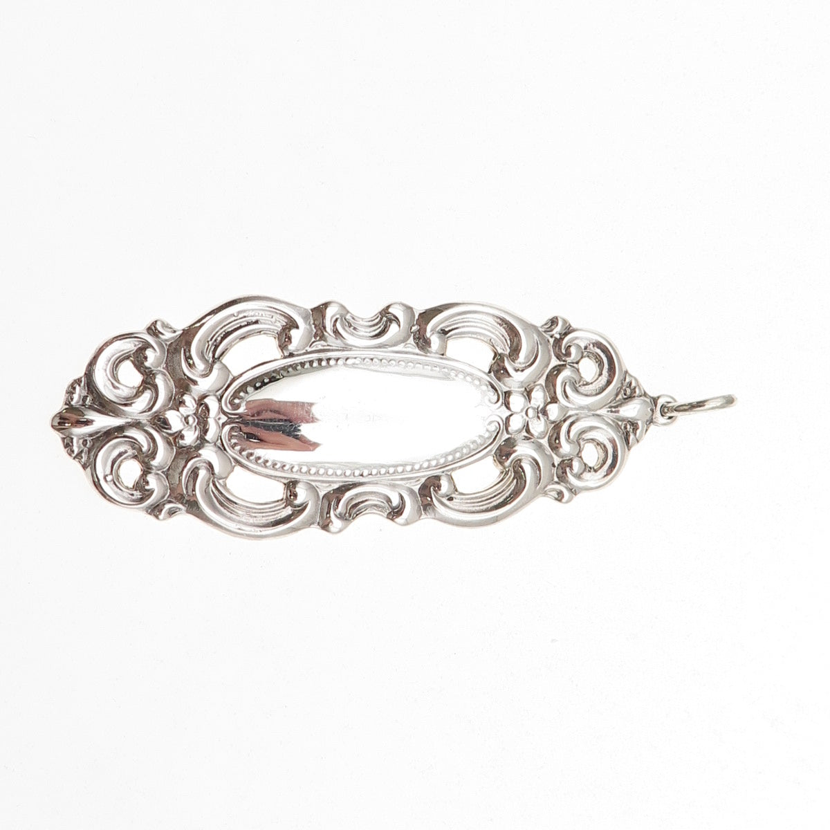 925 Sterling Silver Vintage Fleur de Lis Floral Charm Pendant