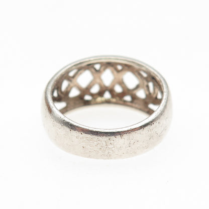 SOLVAR 925 Sterling Silver Vintage Ireland Celtic Knot Oxidized Ring Size 7
