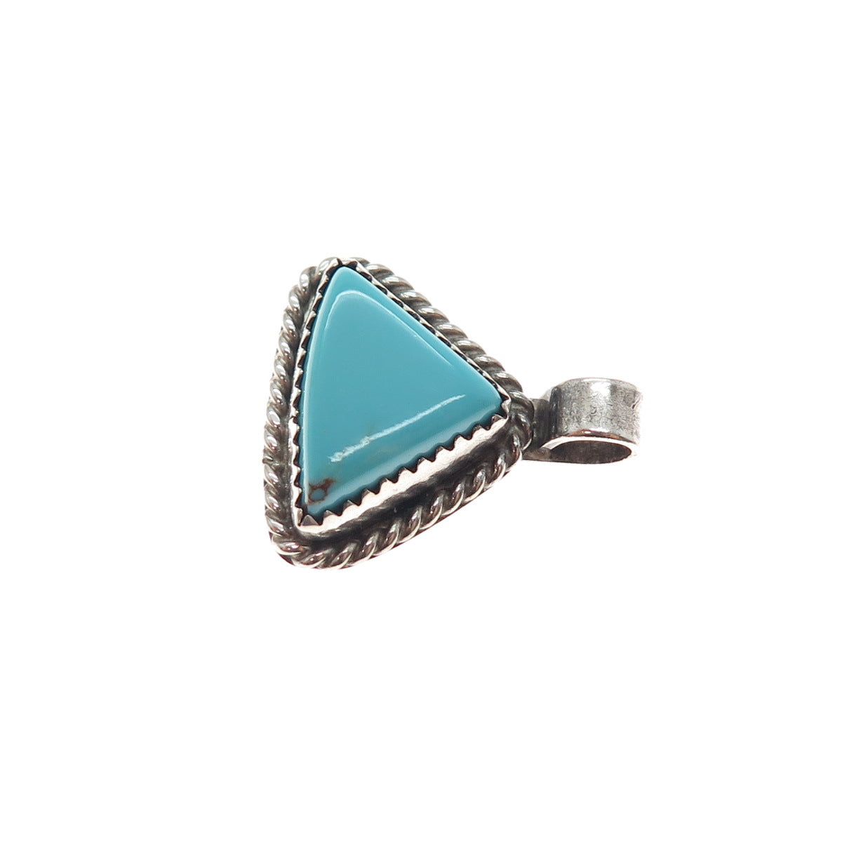 D. GUERRO Old Pawn 925 Sterling Silver Vintage Tyrone Turquoise Charm Pendant