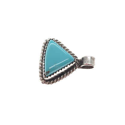D. GUERRO Old Pawn 925 Sterling Silver Vintage Tyrone Turquoise Charm Pendant