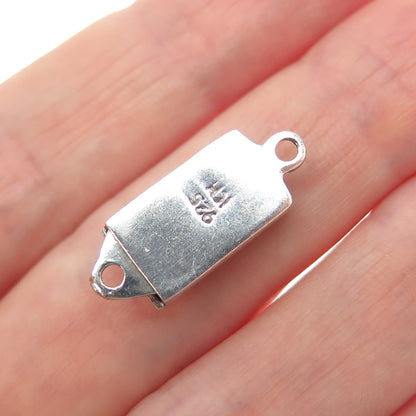 KIT HEATH 925 Sterling Silver Vintage Runic Symbol Oxidized Bracelet Box Lock