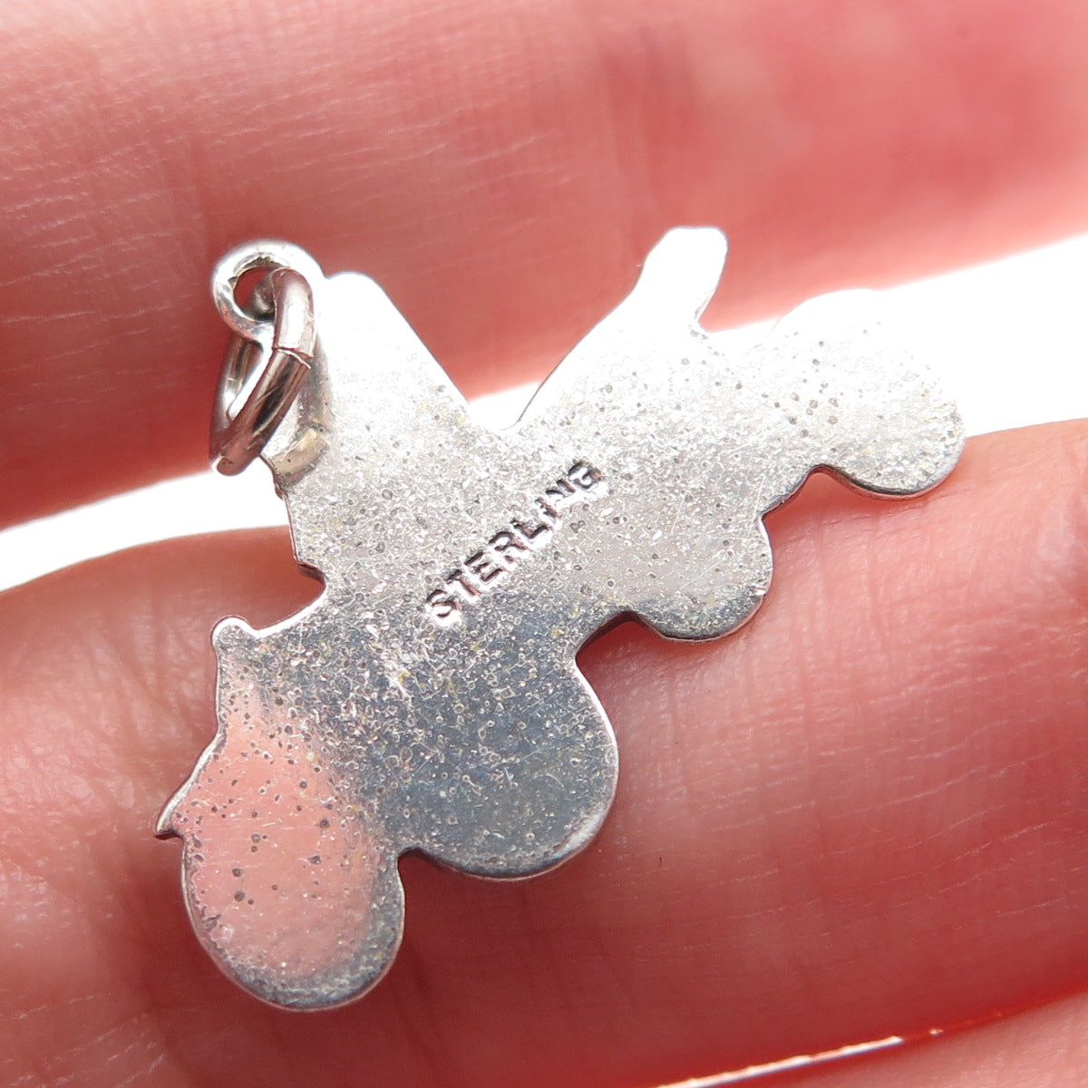 925 Sterling Silver Vintage Retro Car Oxidized Charm Pendant