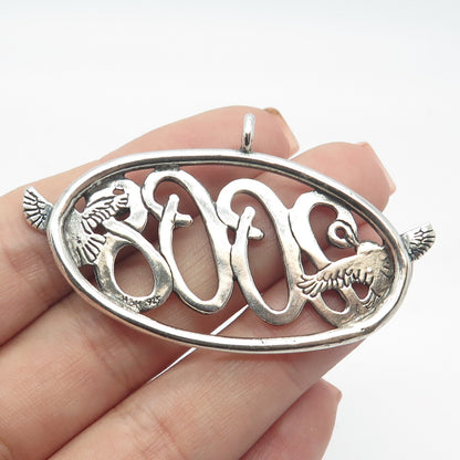 925 Sterling Silver Vintage "2008" Hummingbird Bird Christmas Tree Ornament