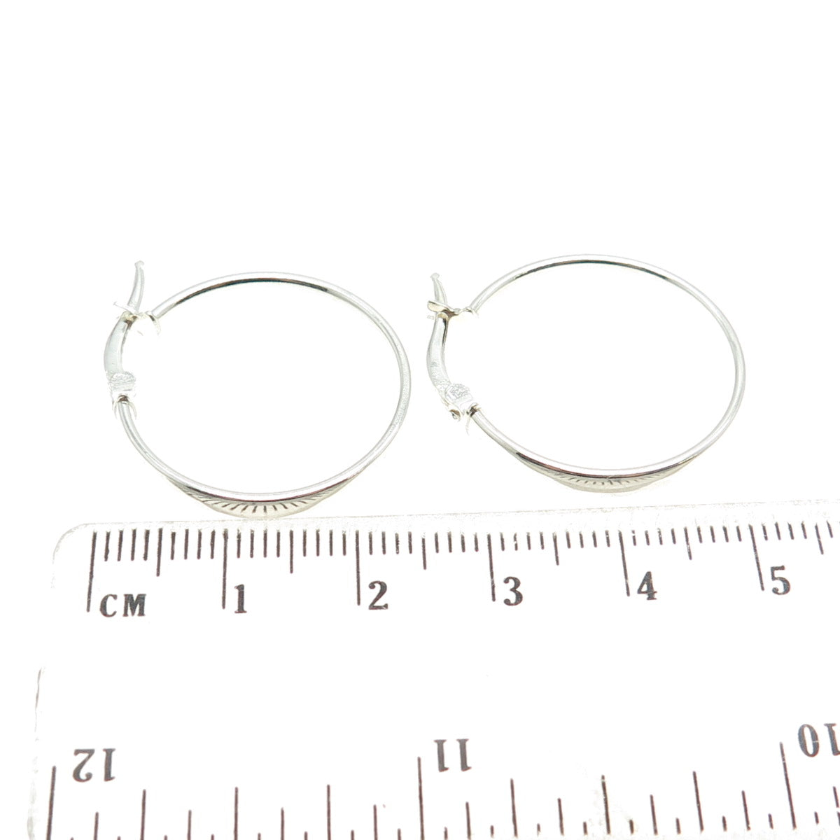 925 Sterling Silver Italy Hoop Earrings