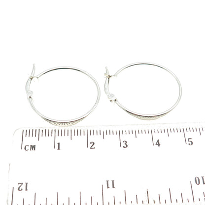 925 Sterling Silver Italy Hoop Earrings