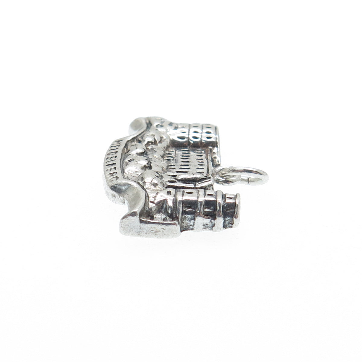835 Silver Vintage Heidelberg Germany Oxidized Minimalist Charm Pendant