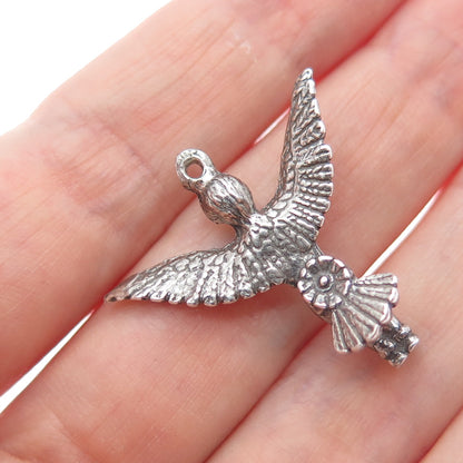 Old Pawn Sterling Silver Vintage Southwestern Indian Bird Dancer Mini Pendant