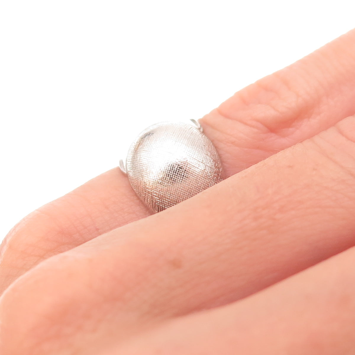 Clark & Coombs 925 Sterling Silver Antique Art Deco Dome Oxidized Ring Size 3