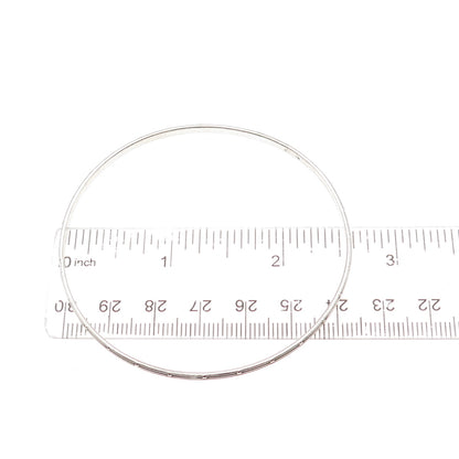 BEAU 925 Sterling Silver Antique Art Deco Dotted Oxidized Bangle Bracelet 7.75"