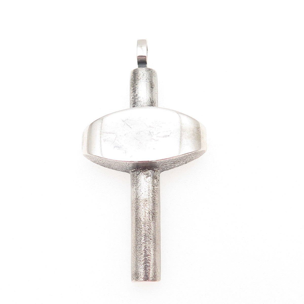 925 Sterling Silver Vintage Modernist Cross Oxidized Pendant