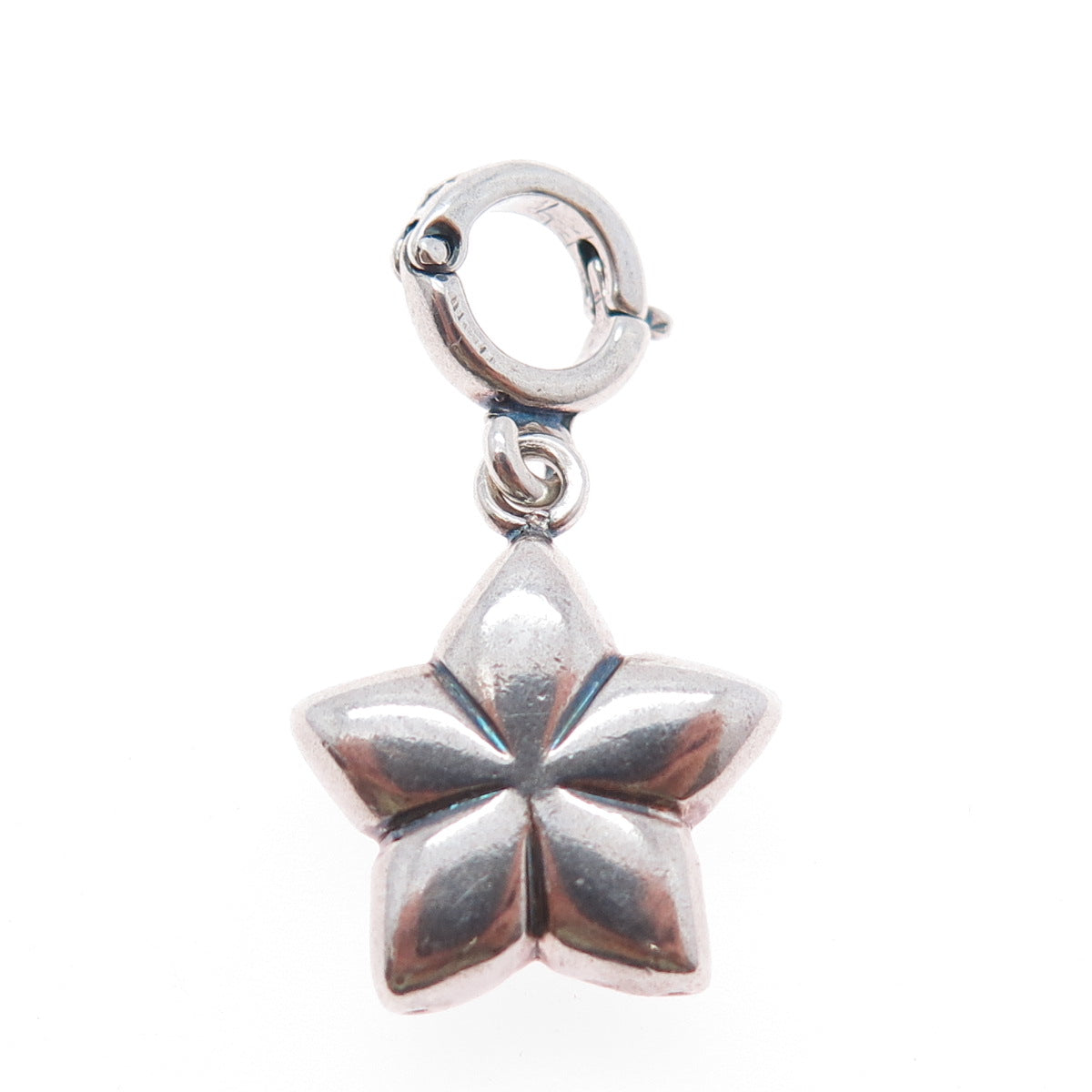 925 Sterling Silver Vintage Star Charm Pendant