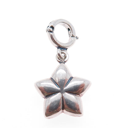 925 Sterling Silver Vintage Star Charm Pendant