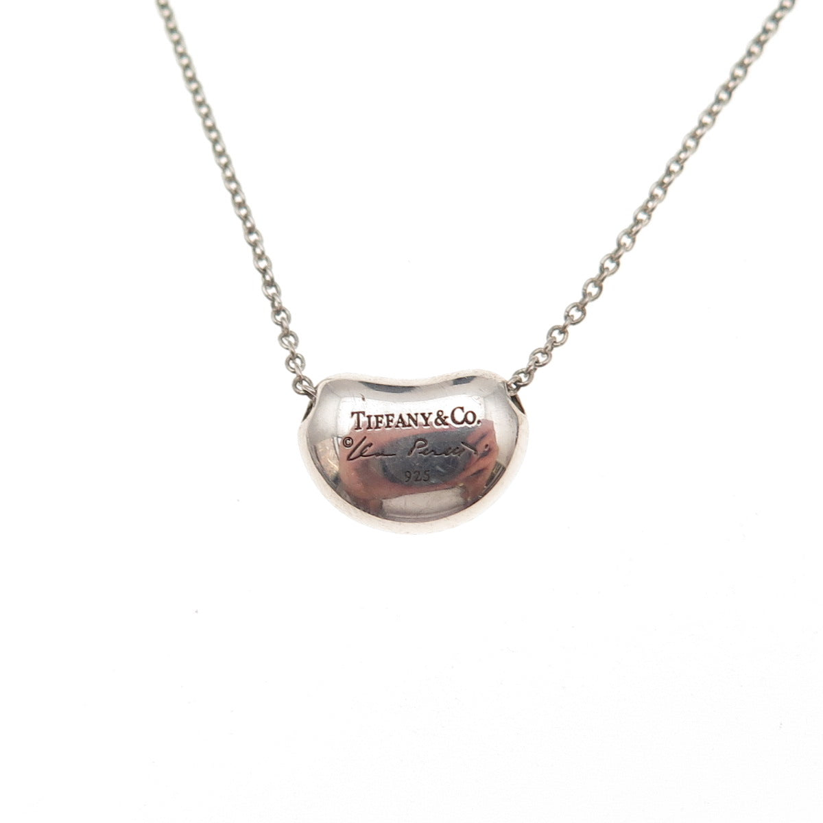 Tiffany & Co. Elsa Peretti 925 Sterling Silver Vintage Bean Chain Necklace 16"