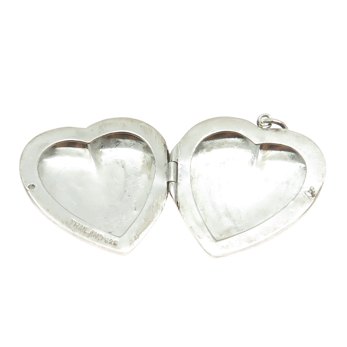 925 Sterling Silver Vintage Engraved Heart Locket Pendant