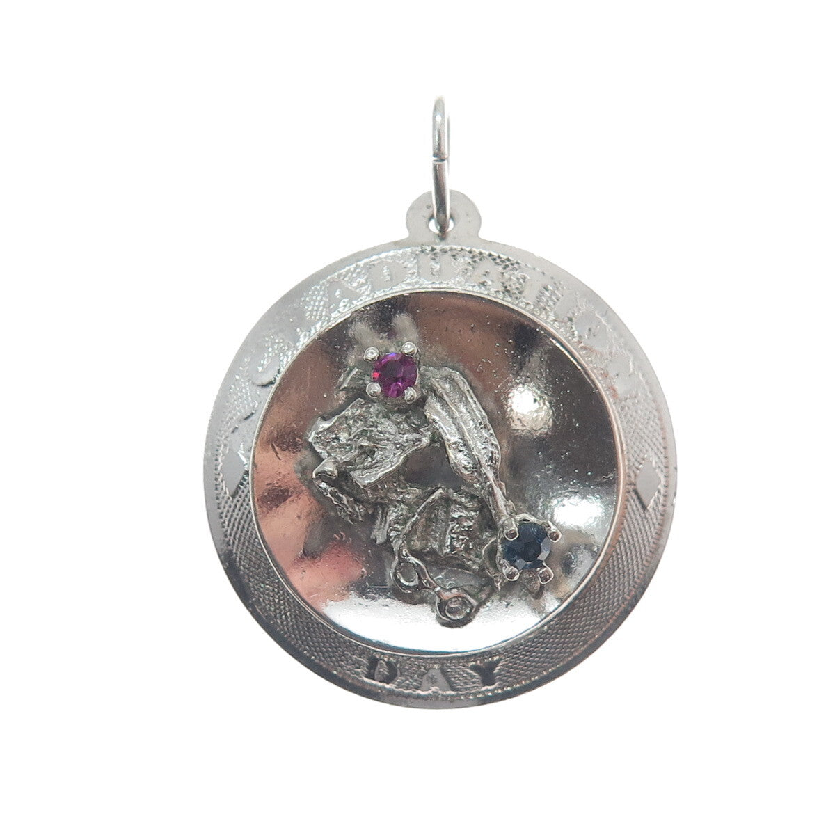 ART'S ELEGANCE 925 Sterling Silver Antique Rhinestone Graduation Day Pendant