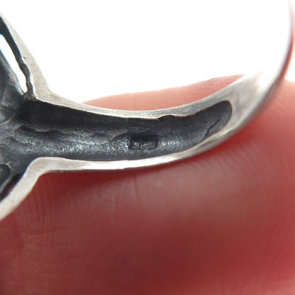 925 Sterling Silver Vintage Celtic Tribal Ring Size 9
