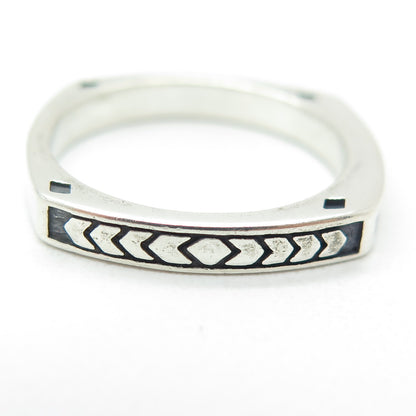 AVA YETTER Sterling Silver Vintage Real Lapis Inlay Stackable Band Ring Size 8