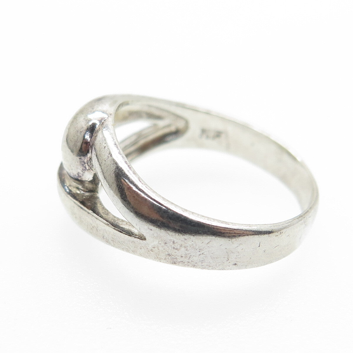 CHAPAL ZENRAY 925 Sterling Silver Vintage Interlocked Ring Size 7.25