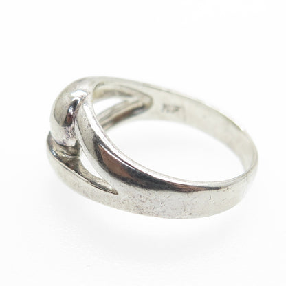 CHAPAL ZENRAY 925 Sterling Silver Vintage Interlocked Ring Size 7.25