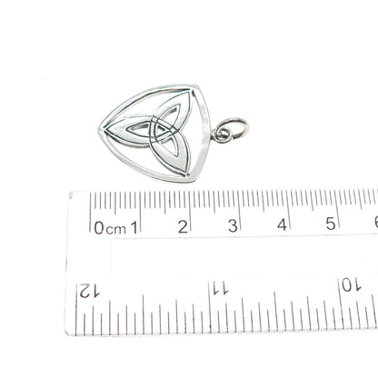 925 Sterling Silver Vintage Celtic Trinity Oxidized Charm Pendant