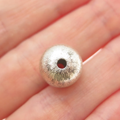 925 Sterling Silver Vintage Textured Slide Bead Charm for Bracelet / Necklace